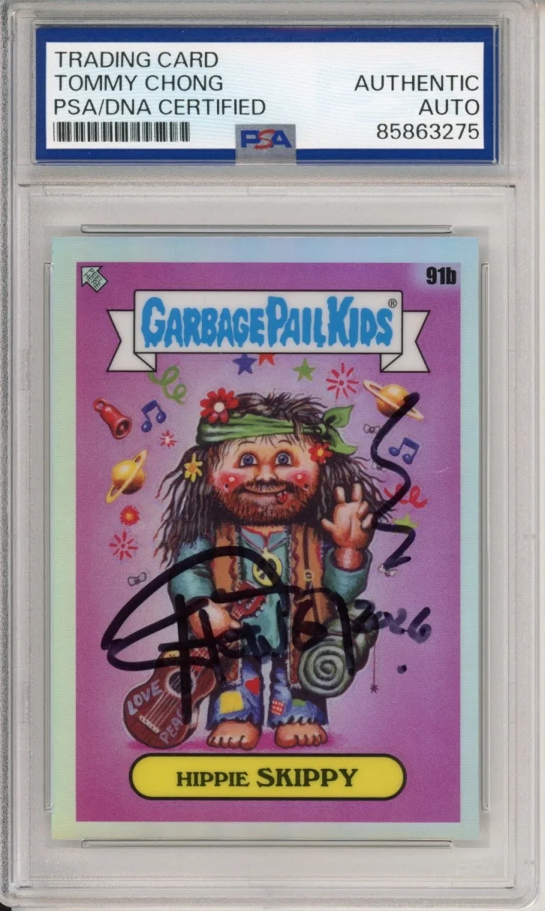 Tommy Chong SIGNED Topps GPK Garbage Pail Kids Chrome REF Hippie Skippy PSA DNA