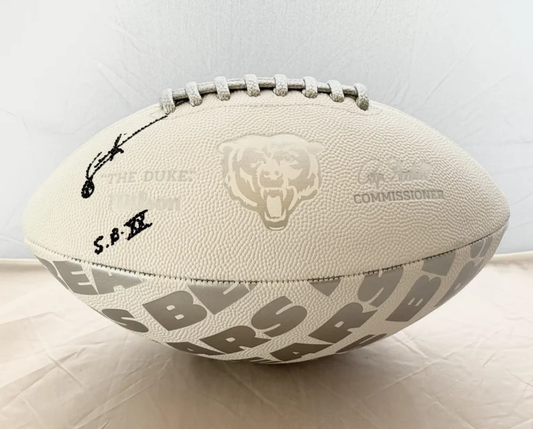 Dennis McKinnon signed Chicago Bears Logo Football W/ SB XX Beckett Witnessed