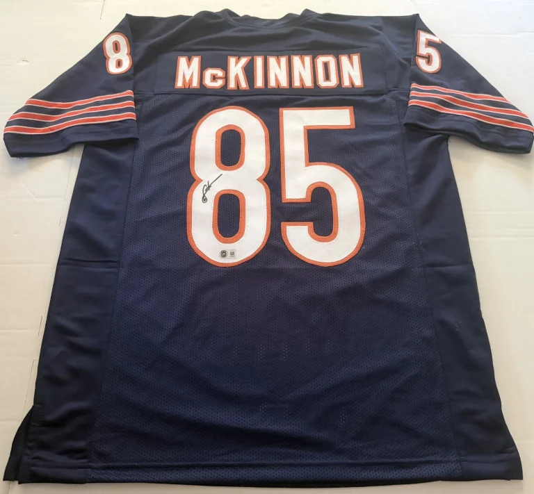 Dennis McKinnon Chicago Bears signed Custom jersey autographed Beckett Witnessed