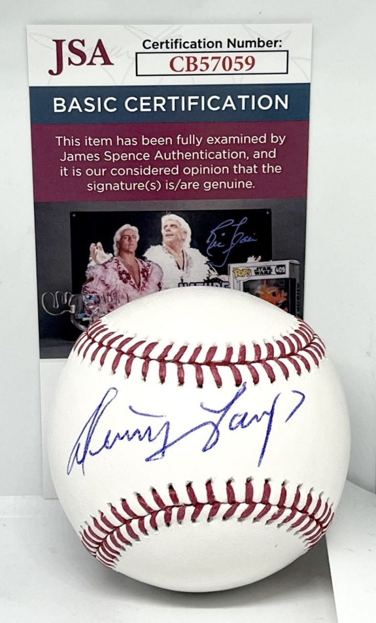 Dennis Lamp Cubs White Sox signed Official MLB Baseball Ball autographed JSA