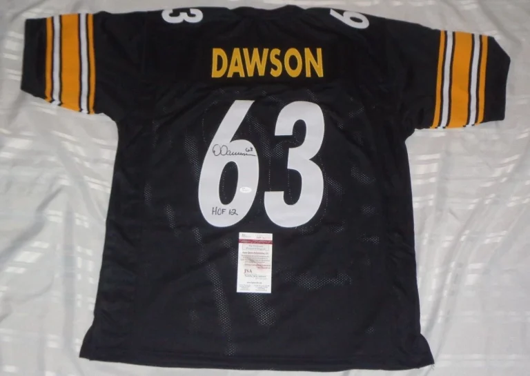 Dermontti Dawson signed Pittsburgh Steelers jersey autographed HOF JSA Witnessed