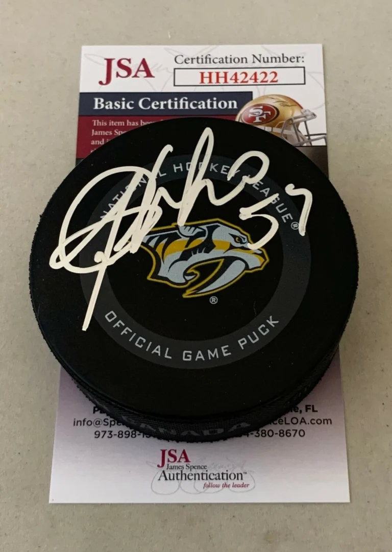 Dante Fabbro signed Nashville Predators Official Game Puck autographed Preds JSA