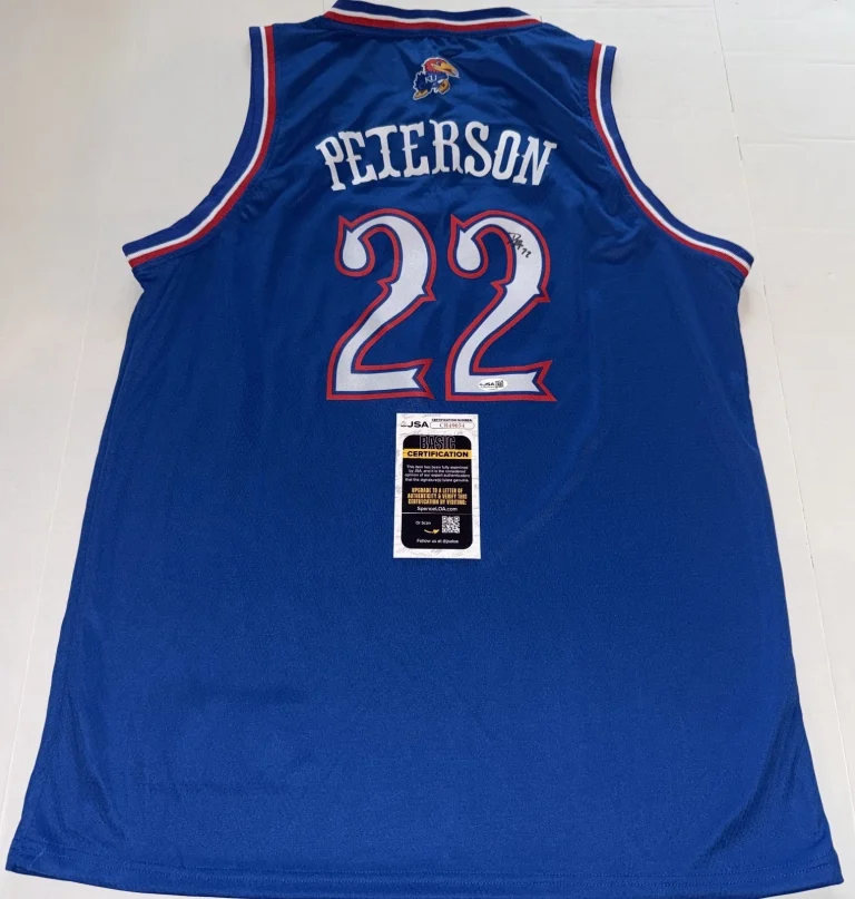 Darryn Peterson signed Kansas Jayhawks jersey autographed JSA COA