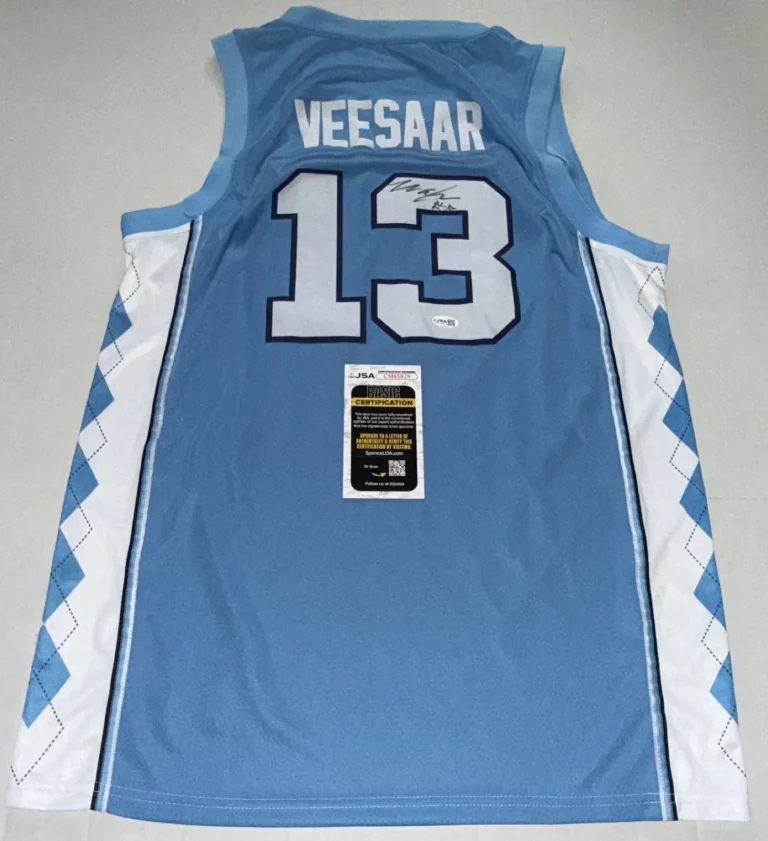 Henri Veesaar signed North Carolina Tar Heels jersey autographed UNC JSA