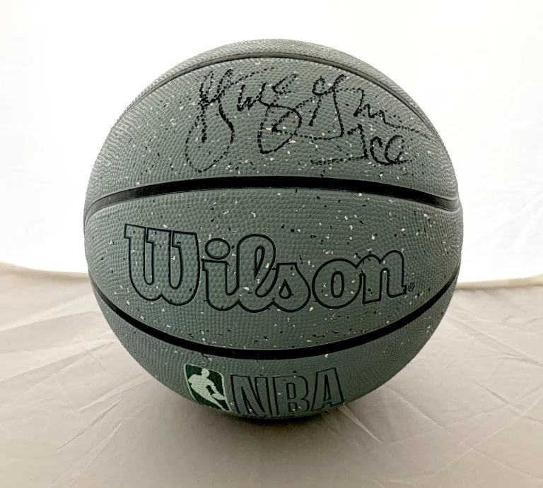 George Gervin San Antonio Spurs signed NBA Basketball Ball W/ Ice JSA Witnessed