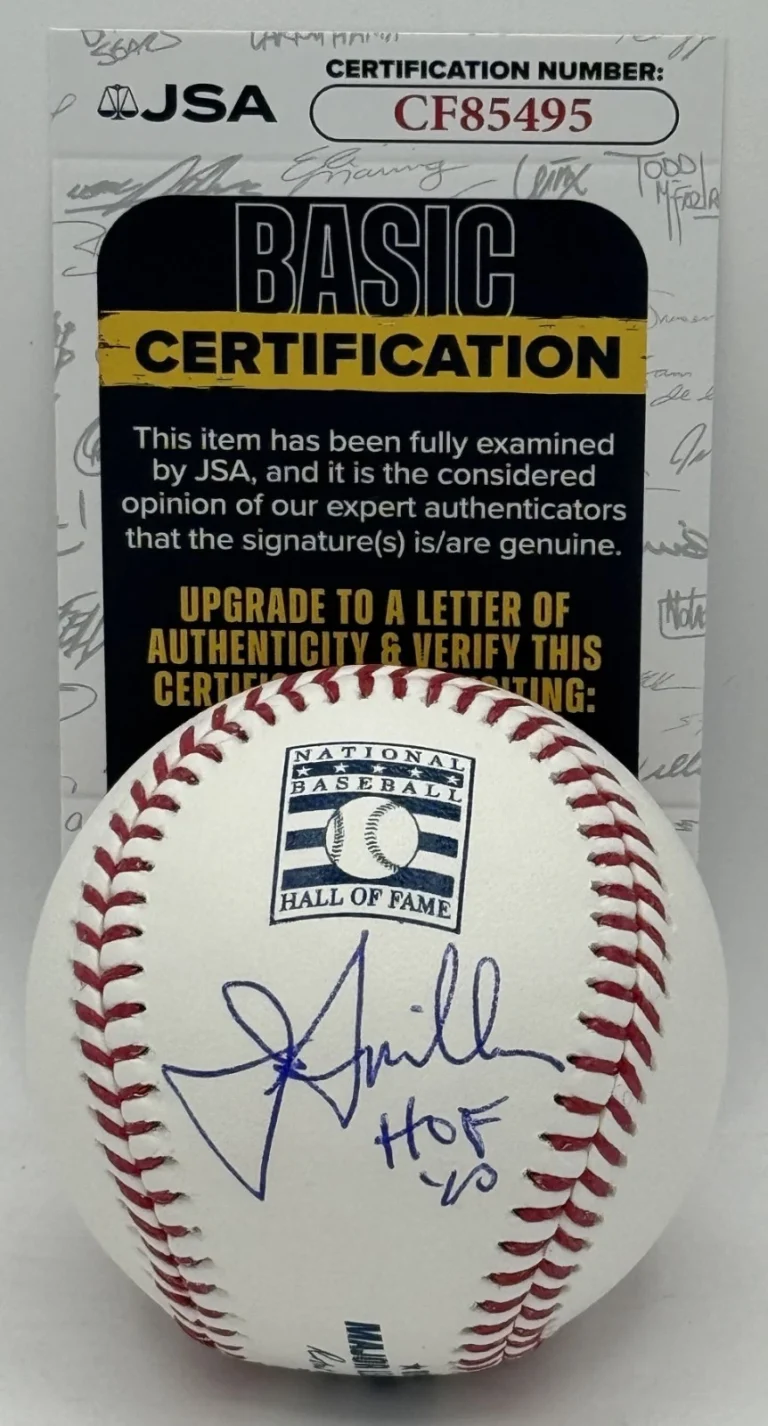 Jon Miller San Fran Giants signed HOF Logo Baseball Ball W/ HOF Inscription JSA
