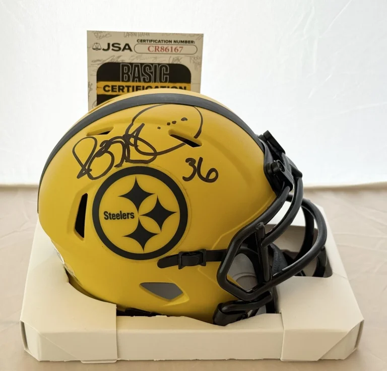 Jerome Bettis signed Pittsburgh Steelers Rave mini helmet autographed JSA