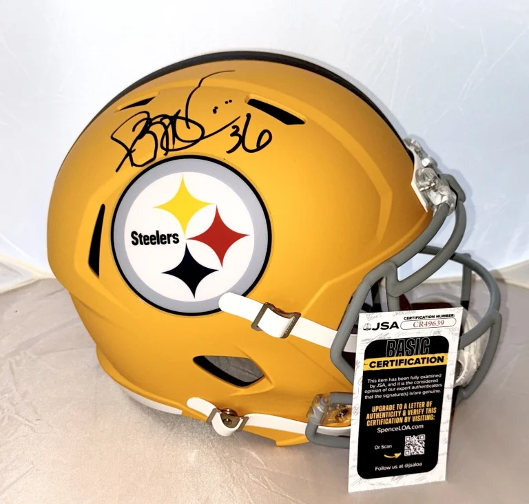 Jerome Bettis signed Pittsburgh Steelers Alt Yellow Full Size Helmet JSA COA