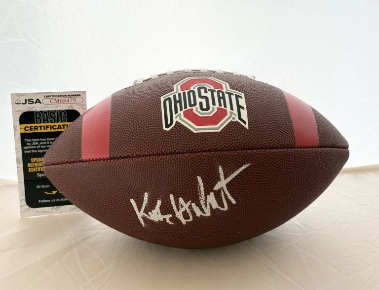 Kirk Herbstreit signed Ohio State Buckeyes Logo Football autographed JSA