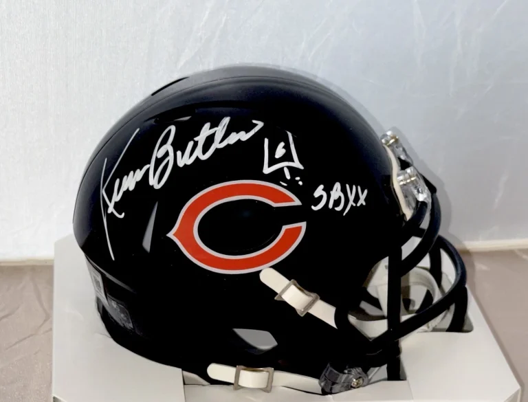 Kevin Butler signed Chicago Bears mini helmet autographed Beckett Witnessed COA