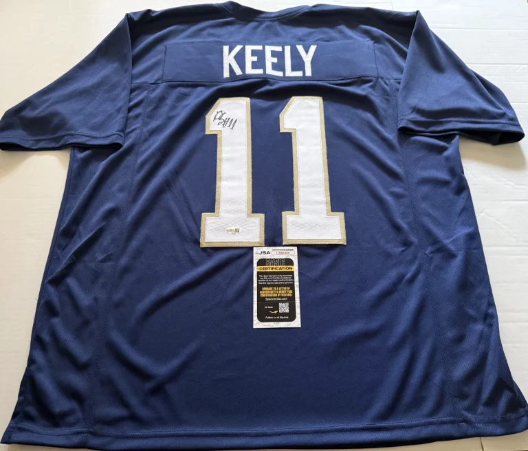 Keon Keeley Notre Dame Fighting Irish signed Custom jersey autographed JSA