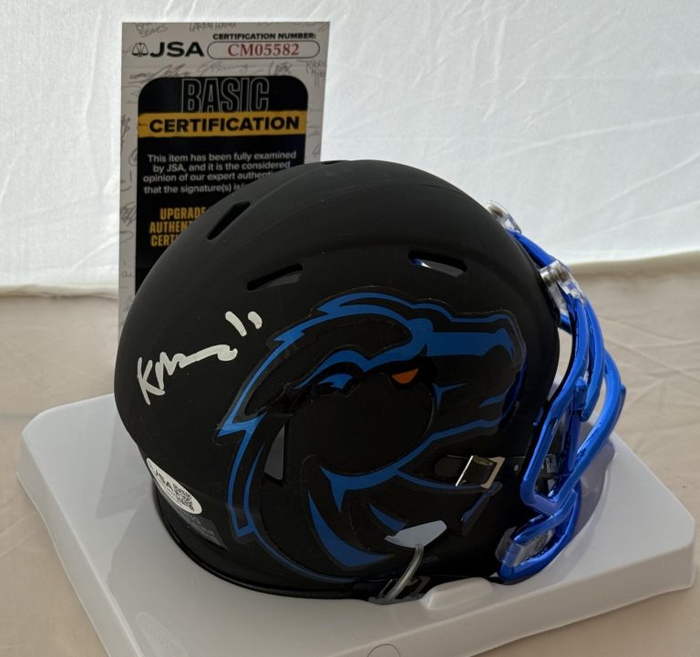 Kellen Moore signed Boise State Broncos mini helmet autographed JSA