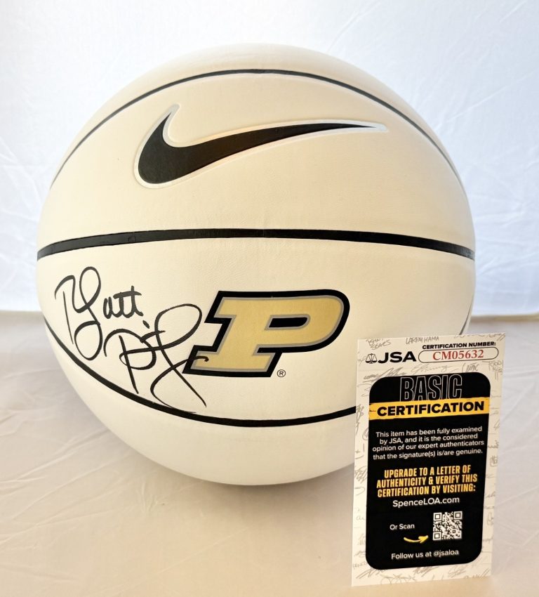 Matt Painter signed Nike Purdue Boilermakers Logo Basketball Ball #1 JSA
