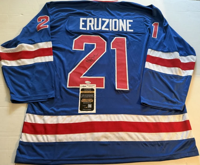 Mike Eruzione Team USA signed Custom jersey autographed Miracle On Ice Gold JSA