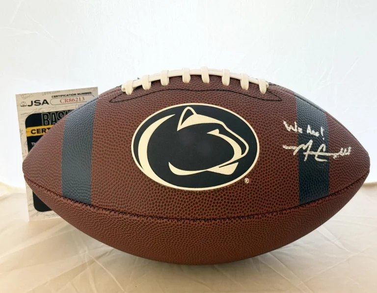 Matt Campbell signed Penn State Nittany Lions Logo Football W/ We Are Inscr. JSA