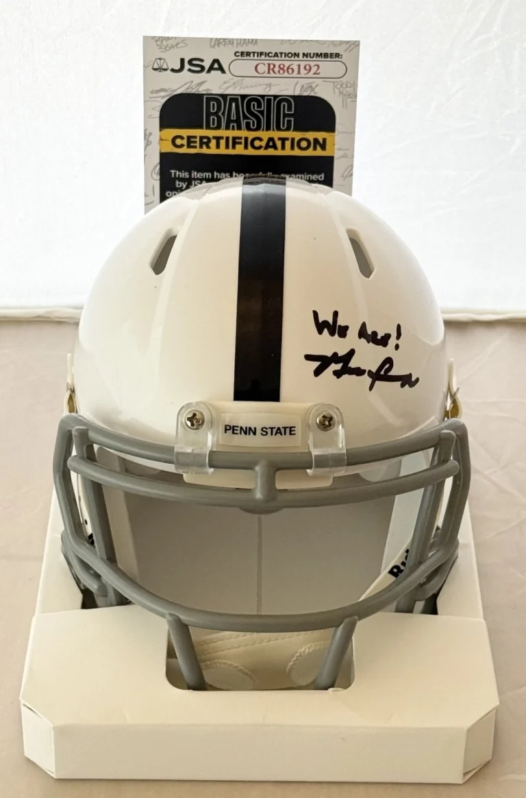 Matt Campbell signed Penn State Nittany Lions mini helmet W/ We Are Inscrip JSA