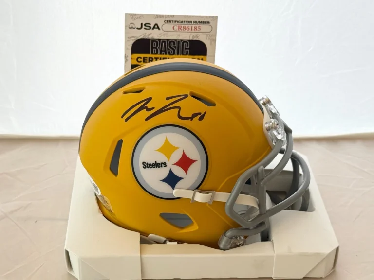 Pat Freiermuth signed Pittsburgh Steelers Alt mini helmet autographed JSA