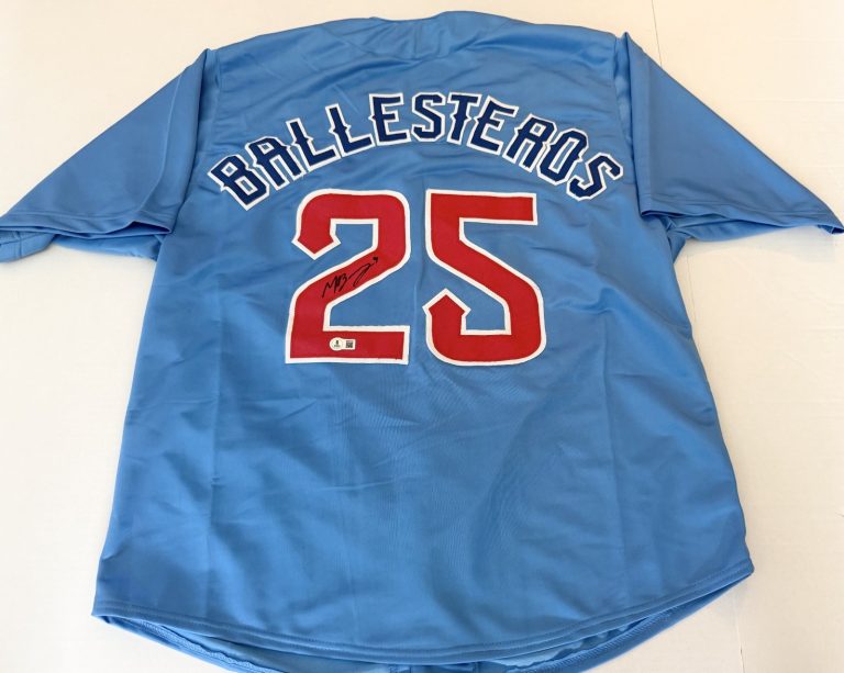 Moises Ballesteros Chicago Cubs signed Custom jersey autographed Beckett Witness