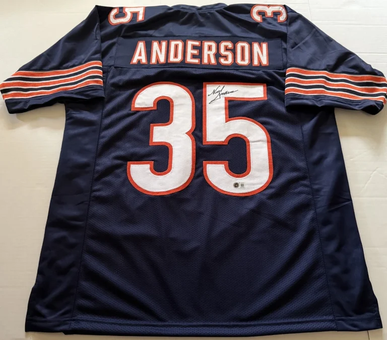 Neal Anderson Chicago Bears signed Custom jersey autographed Beckett Witnessed