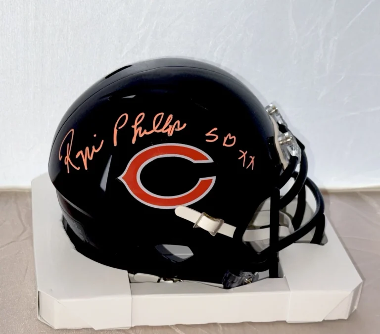 Reggie Phillips signed Chicago Bears mini helmet autographed Beckett Witnessed