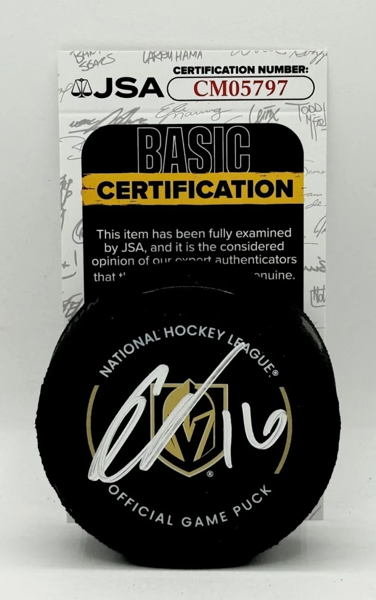 Pavel Dorofeyev signed Vegas Golden Knights Game Puck autographed JSA COA