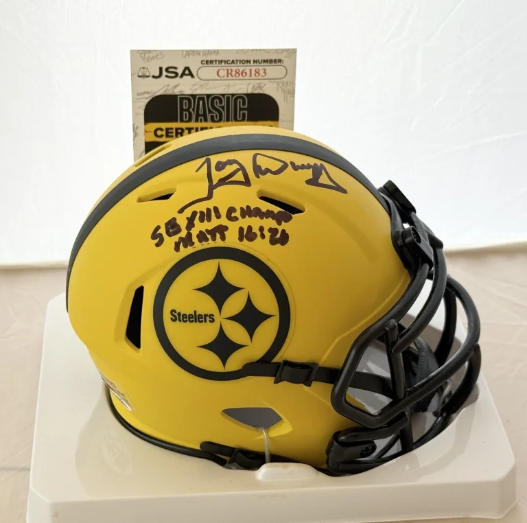 Tony Dungy signed Pittsburgh Steelers Rave mini helmet autographed + Inscrip JSA
