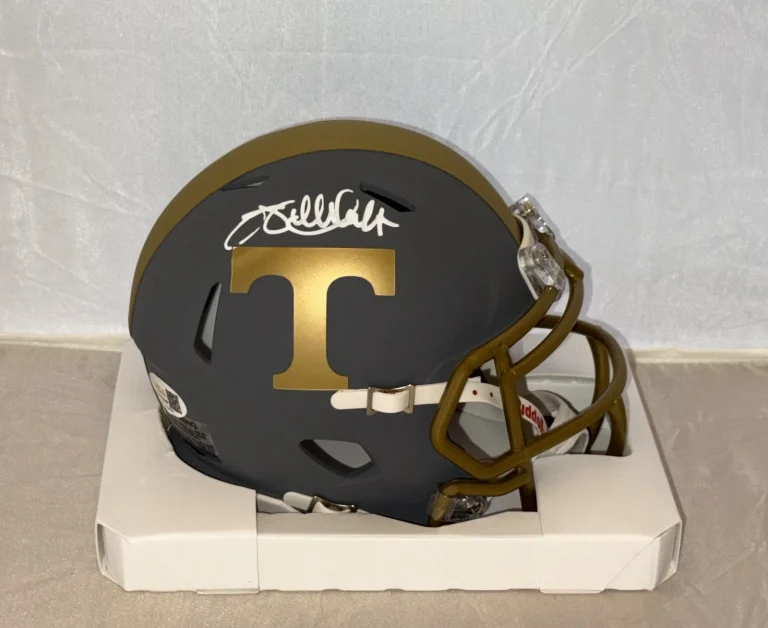 Willie Gault signed Tennessee Volunteers Slate mini helmet JSA Witnessed
