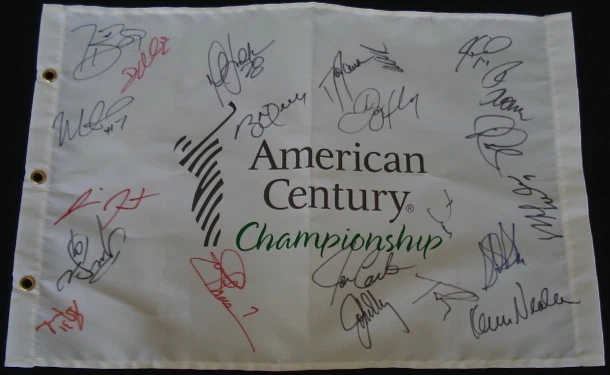 LAKE TAHOE CELEBRITY GOLF AUTOGRAPHED FLAG (22 SIGNATURES)