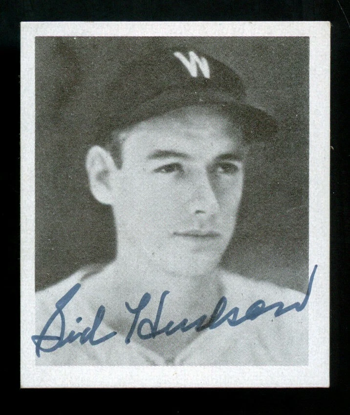 Sid Hudson #87 signed auto 1947 Series 1977 Reprint Phila. Baseball Show Card