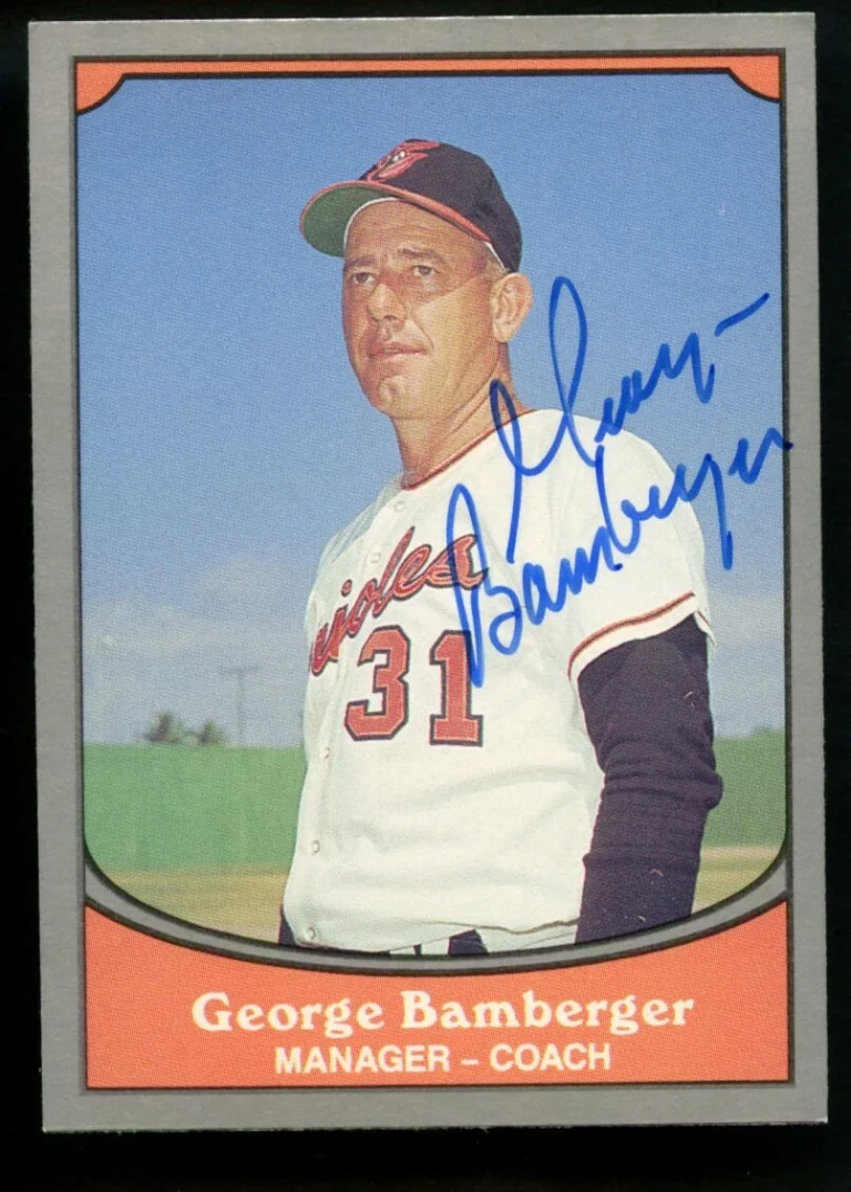 George Bamberger #11 signed autograph auto 1990 Pacific Baseball Legends Card