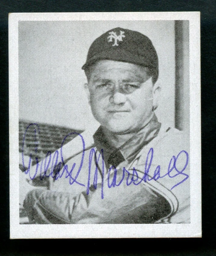 Willard Marshall #107 signed autograph 1947 Series 1977 Reprint Phila. Baseball~