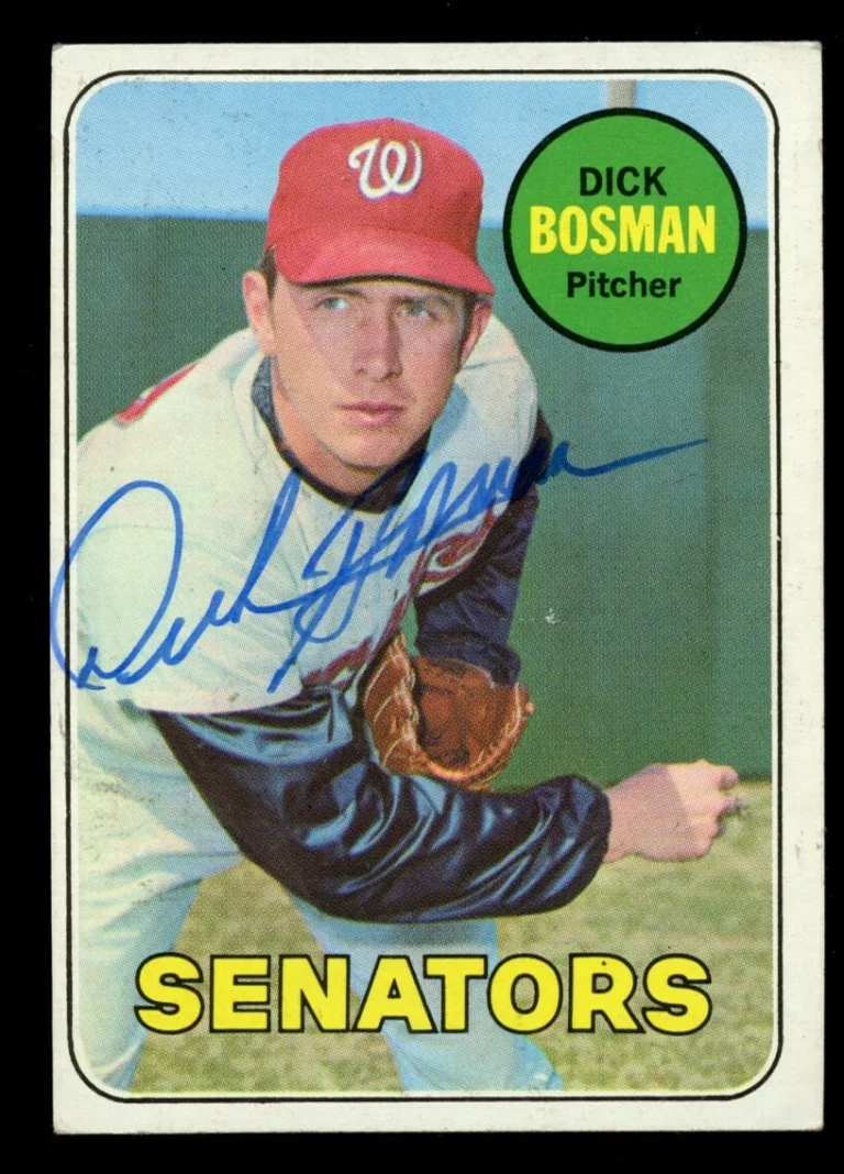 Dick Bosman #607 signed autograph auto 1969 Topps Baseball Trading Card