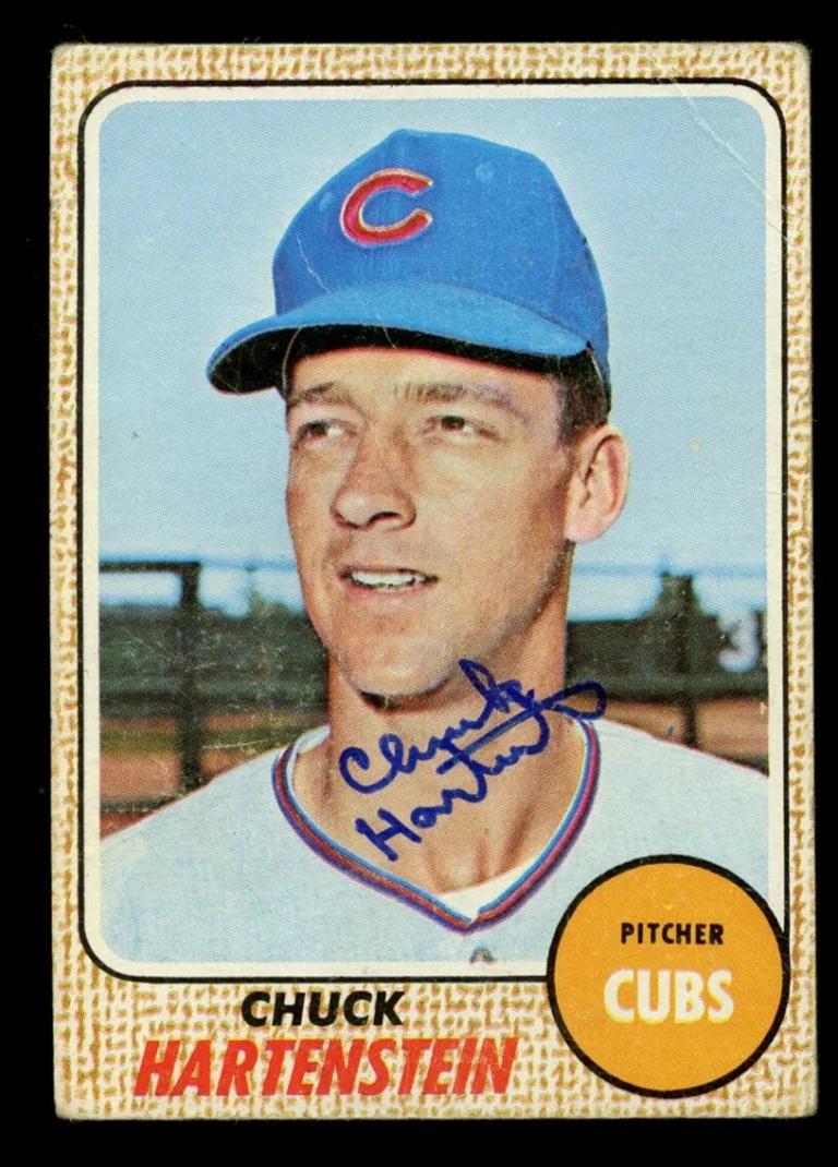 Chuck Hartenstein #13 signed autograph auto 1968 Topps Baseball Trading Card