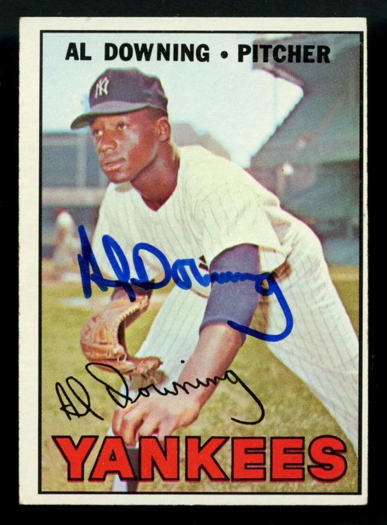 Al Downing #308 signed autograph auto 1967 Topps Baseball Trading Card