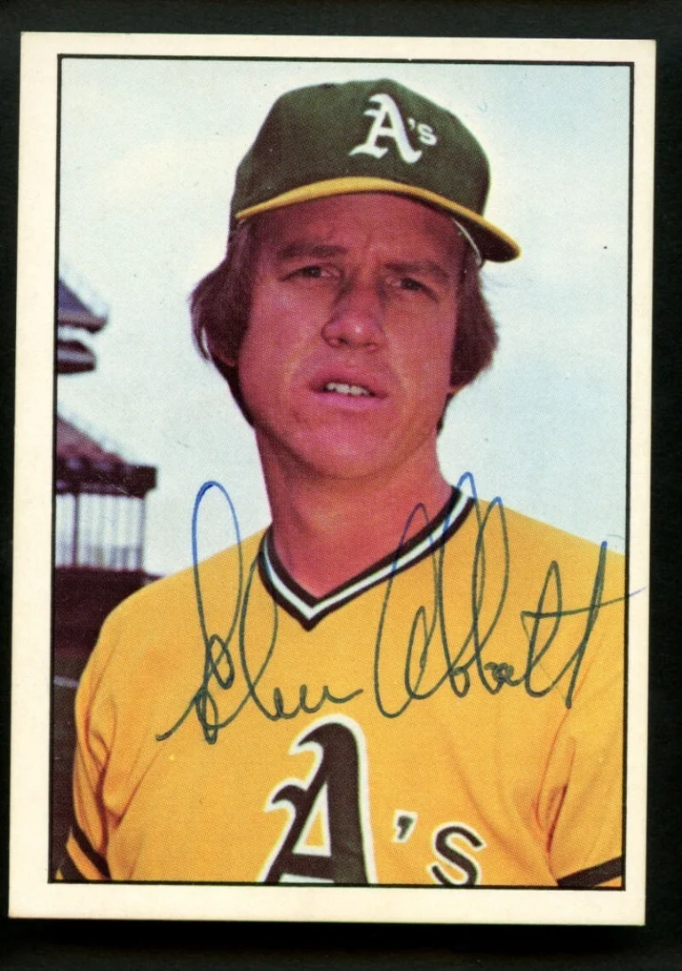 Glenn Abbott #485 signed autograph auto SSPC 1975 Oakland A's Baseball Card
