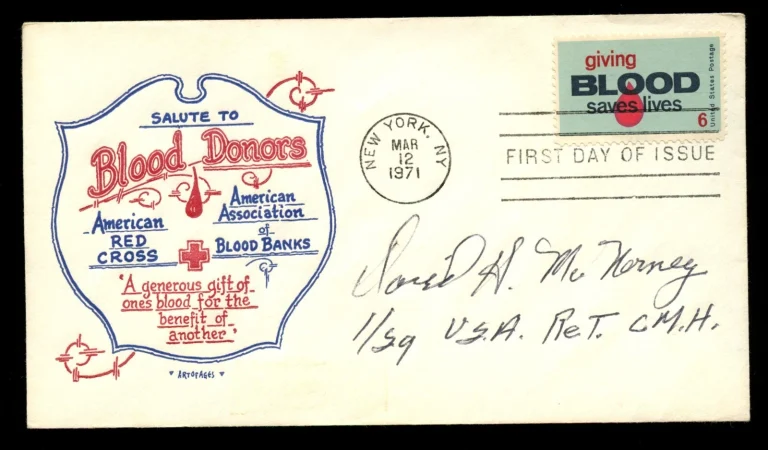 David McNerney d2010 signed autograph FDC Medal of Honor Recipient Army Vietnam
