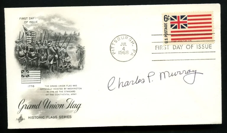 Charles Murray d2011 signed autograph FDC Medal of Honor Recipient US Army WWII