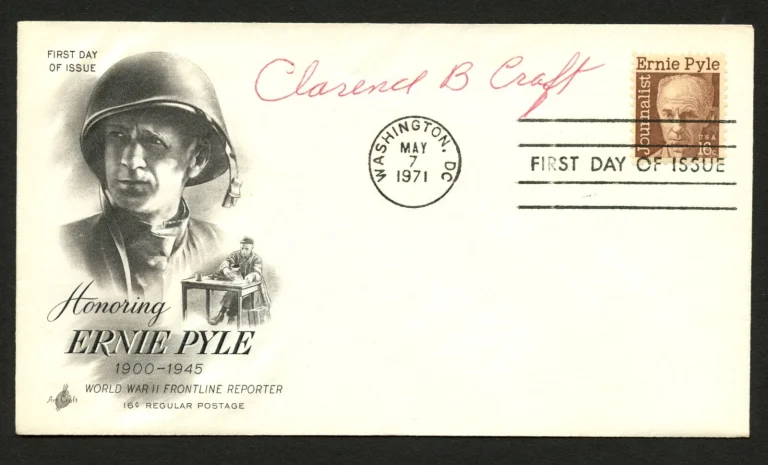 Clarence Craft d2002 signed autograph FDC Medal of Honor Recipient US Army WWII