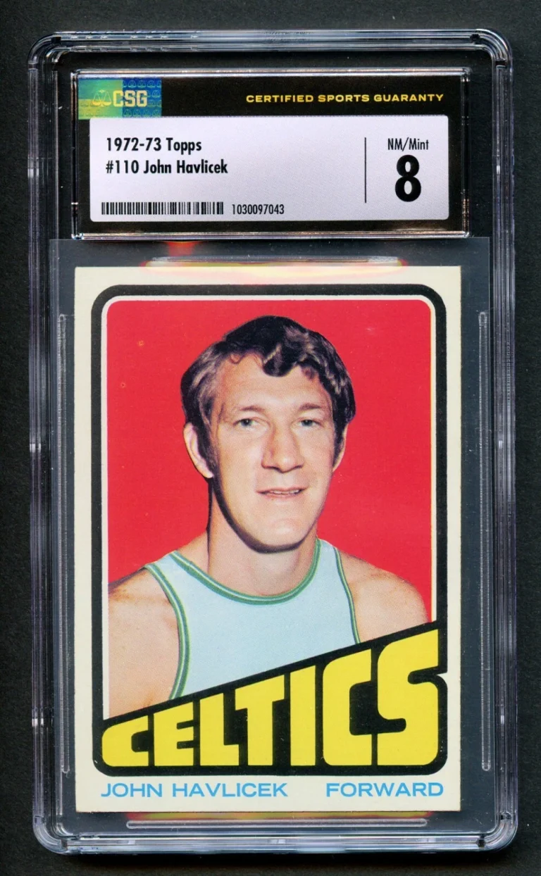 John Havlicek #110 Topps 1972-73 Basketball Card Boston Celtics CSG NM/Mint 8