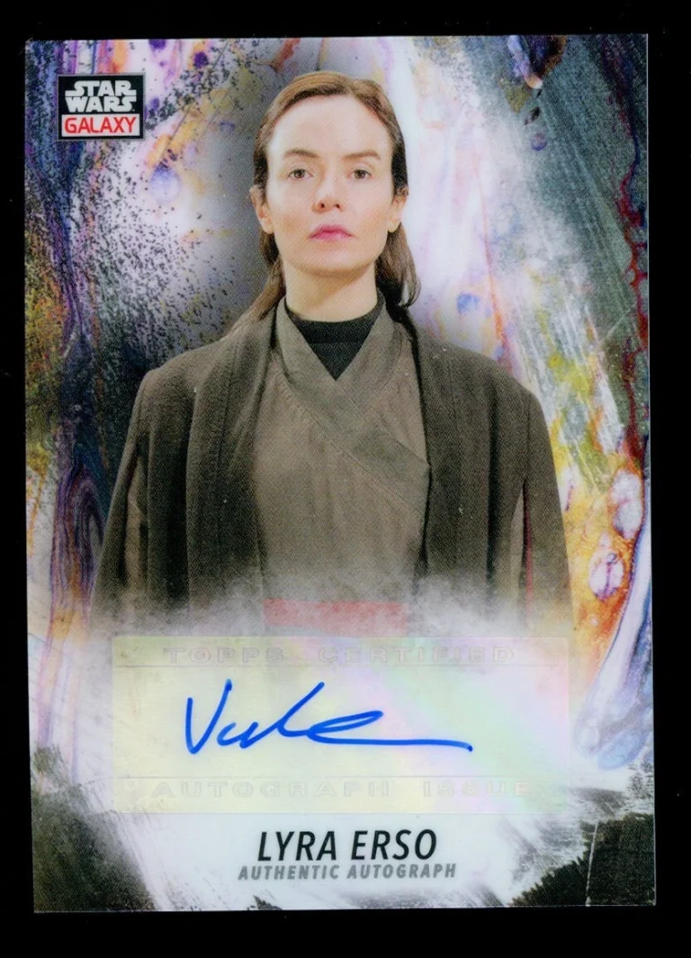Valene Kane as Lyra Erso signed auto 2021 Topps Star Wars Galaxy Chrome Card