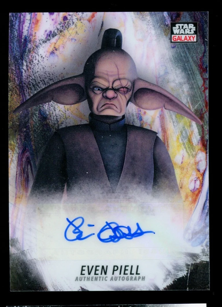 Blair Bess as Even Piell signed auto 2021 Topps Star Wars Galaxy Chrome Card