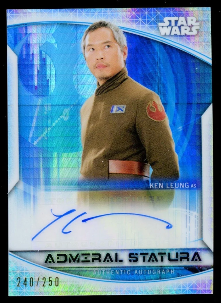 Ken Leung Admiral Statura signed auto 2020 Star Wars Chrome Perspective 240/250