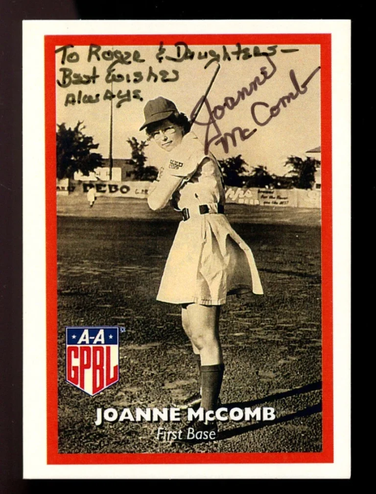 Joanne McComb signed autograph auto Springfield Sallies AAGPBL Trading Card