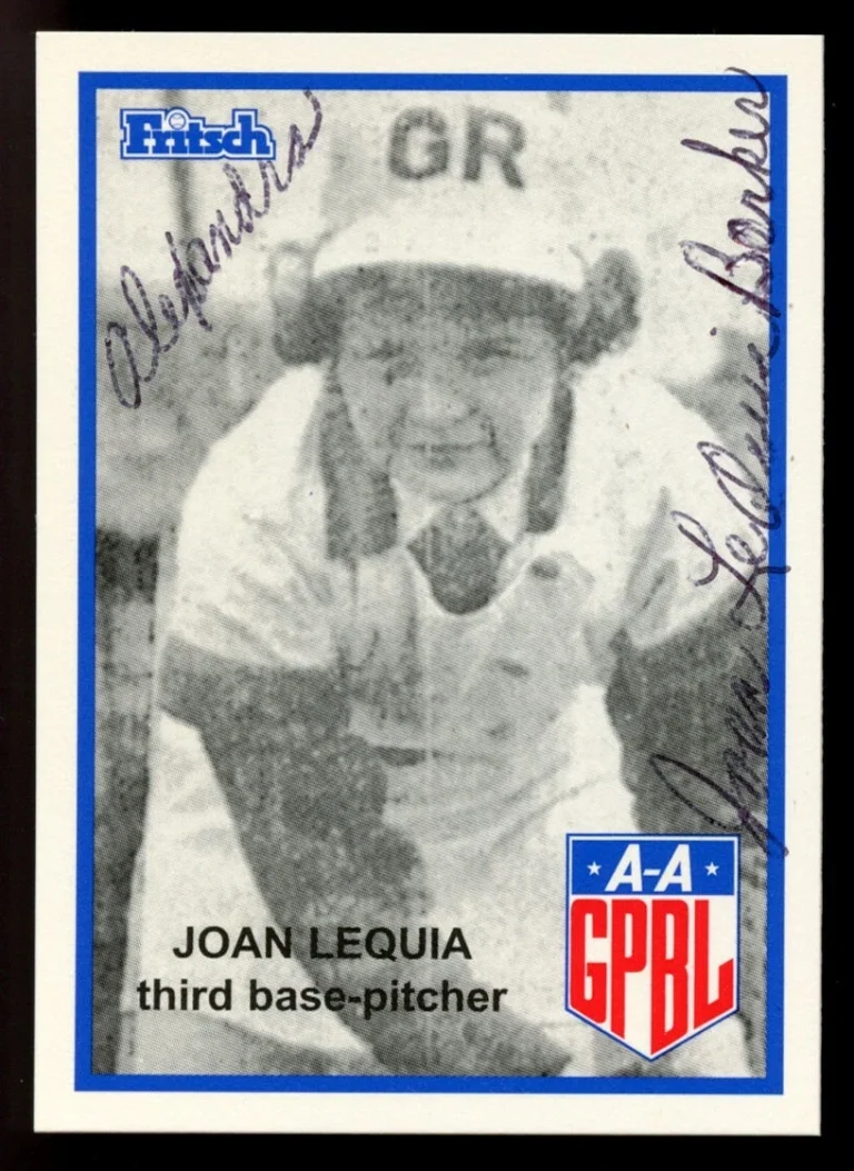 Joan Lequia #112 signed autograph auto 1995 Fritsch AAGPBL Baseball Card