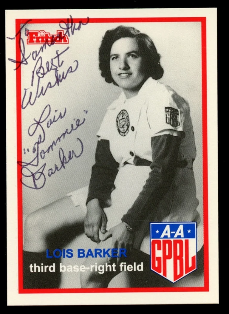 Lois Tommie Barker #15 signed autograph auto 1995 Fritsch AAGPBL Baseball Card