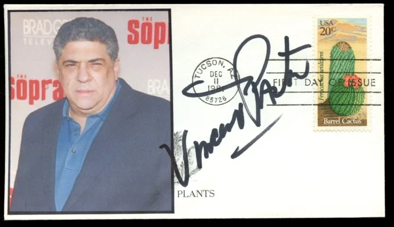 Vincent Pastore signed autograph Postal Cover FDC Actor The Sopranos BAS Cert