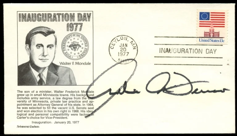 Geraldine Ferraro d2011 signed autograph Inauguration Day Cover VP Nominee BAS