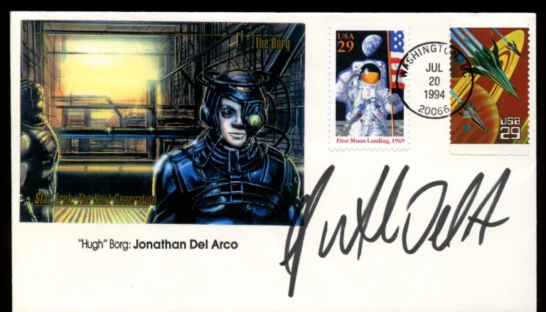 Jonathan Del Arco signed autograph Postal Cover Hugh the Borg in Star Trek BAS