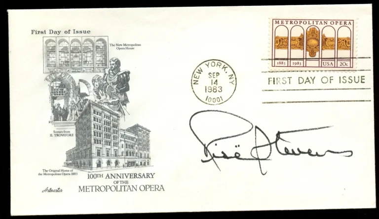 Rise Stevens d2013 signed autograph Postal Cover FDC Mezzo-soprano & Actress BAS
