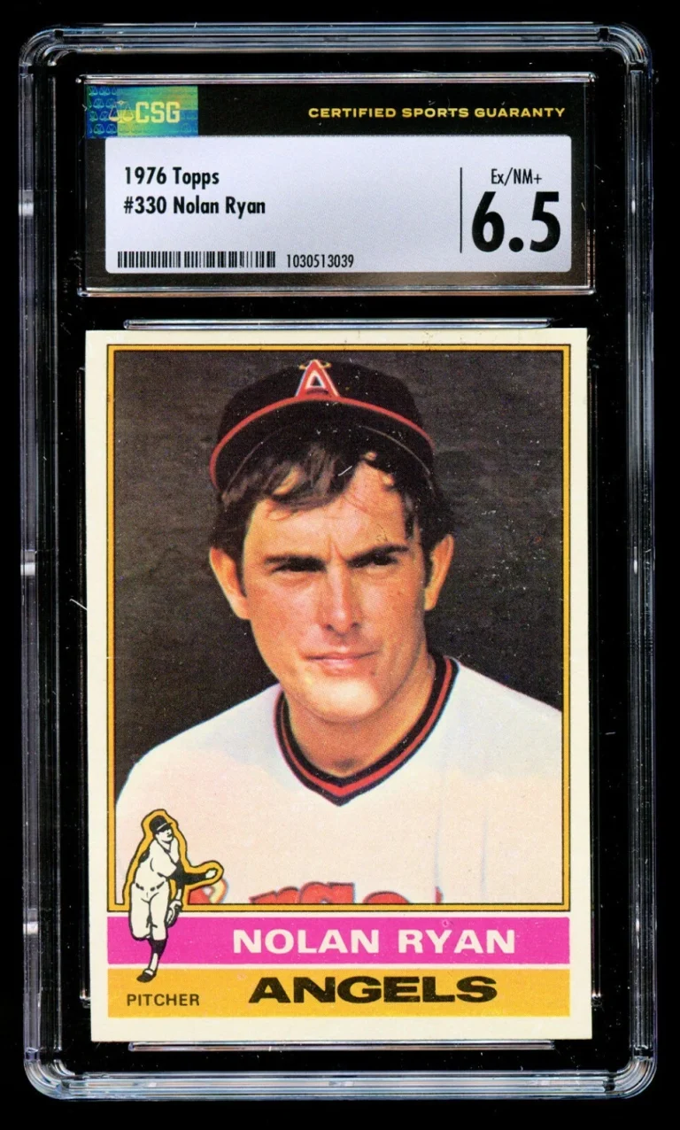 Nolan Ryan #330 Topps 1976 California Angels Baseball Trading Card CSG 6.5